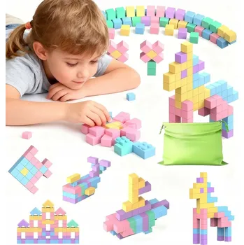 ostatní stavebnice Stavebnice kostky, stavební krychle 3D, 45 dílů