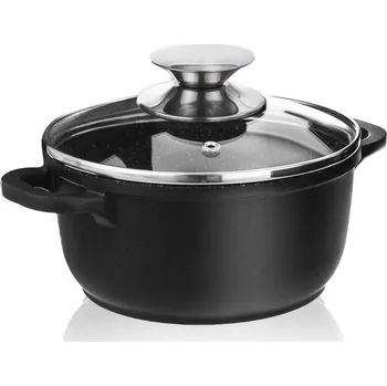 Hrnec Hrnec GRANITOVÝ s poklicí na vaření, dušení, pečení 16 cm 1,4L GRANDE