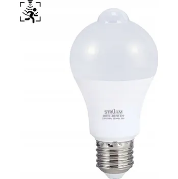 Žárovka LED žárovka E27 s pohybovým senzorem PIR, silná neutrální bílá, 12W 1230lm IDEuS