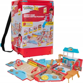 Figurka POKEMON Batoh Beach Battle Bitva na Pláži + Figurka Pikachu PKW3424