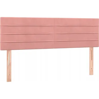 Čelo postele sametové růžové 144 x 5 x 78/88 cm