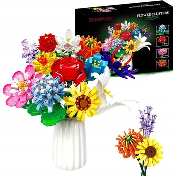 ostatní stavebnice VELKÁ KYTICE KVĚTIN STAVEBNICE 1064 KVĚTY RŮŽE STAVEBNICE PRO DĚTI