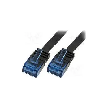 Patch cord U/UTP 6 lanko Cu PVC černá 2m 32AWG