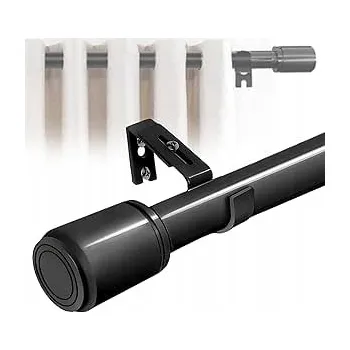 Garnýž Garnýž jednoduchá Nastavitelná do Ložnice Obývacího Pokoje 180-260 cm Barva Černá