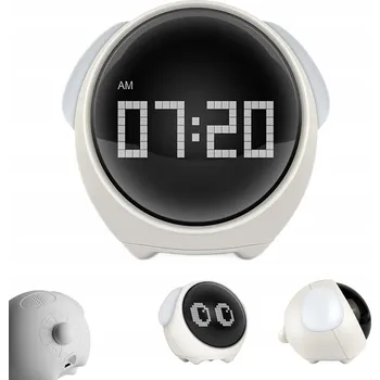 Hodiny DĚTSKÉ HODINY BUDÍK LED S ROZTOMILÝMI EMOTIKONAMI PIXELŮ