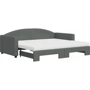 Pohovka Rozkládací pohovka s funkcí spaní tmavě šedá 213 x 100 x 75 cm