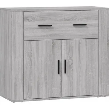 Komoda Skříňka s policemi a dvířky, dřevotříska, šedý dub Sonoma, 80x33x70 cm