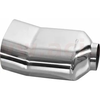 koncovka výfuku nerezová plochá, DTM, vnitřní průměr 58 mm, průměr koncovky 135x75 mm, délka 200 mm FENNO