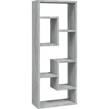 police Nástěnná police 36 x 16 x 90 cm šedá dub sonoma, dřevěný materiál