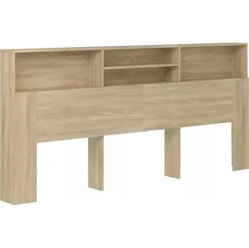 Čelo s policemi, dřevotříska, dub Sonoma, 220x19x103,5 cm