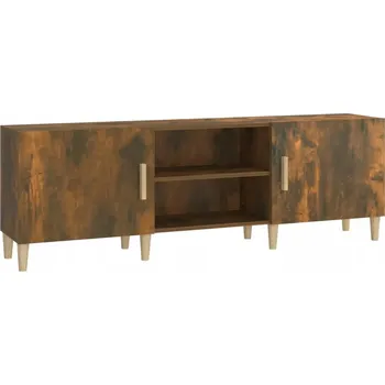 Televizní stolek TV stolek z dřevotřísky, kouřový dub, 150x30x50 cm