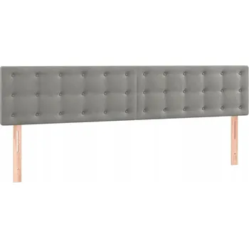 Čelo postele nastavitelné, světle šedé, 160 x 5 x 78/88 cm, látka