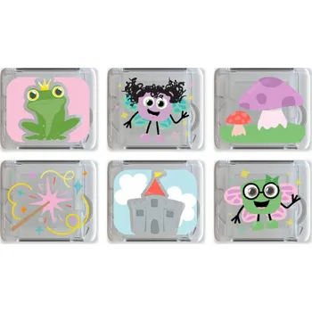 Glo Pals, Svítící senzorické kostky do vody 6 kusů - Víly