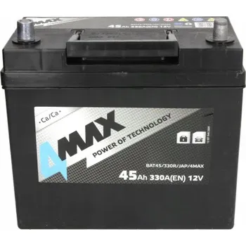 Autobaterie Akumulátor 4MAX ECOLINE 45Ah 330A P+ BAT45/330R/JAP/4MAX