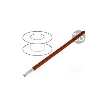 elektrický kabel Vodič HookUp Wire PVC lanko Cu 26AWG hnědá PVC 150V 30,5m