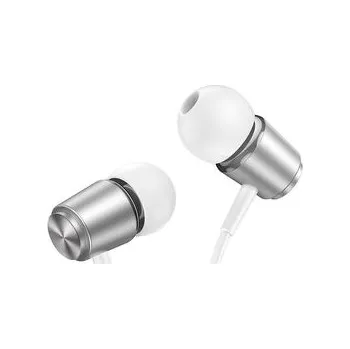 Sluchátka Drátová sluchátka HOCO Jack 3,5 mm s mikrofonem M108 stříbrná