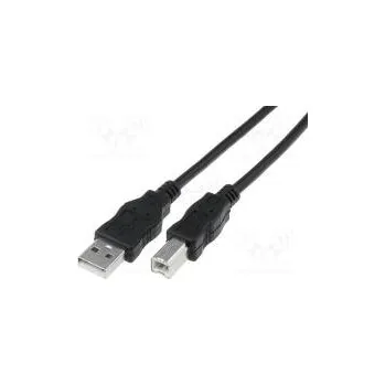 Datový kabel Kabel USB 2.0 USB A vidlice, USB B vidlice niklovaný 1m černá