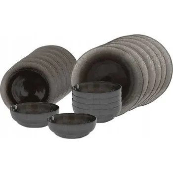 Talíř Hit Trading jídelní sada talířů 18 ks Earth šedá