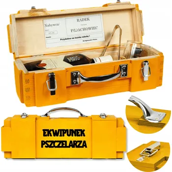 Obraz Dárek pro včelaře k 18-99. narozeninám Krabička na alkohol + věnování