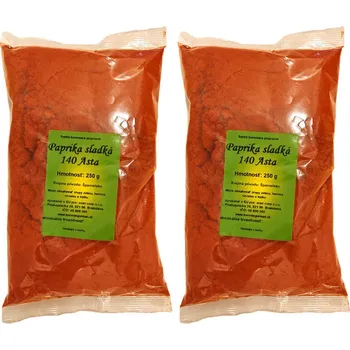 Koření Sladká paprika mletá 140 ASTA – výrazná barva a bohaté aroma 2 x 250 g (500 g)