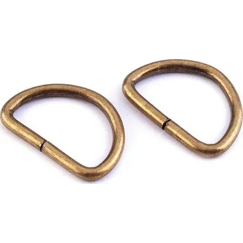 Polokroužek šíře 25 mm, malé, 2 staromosaz