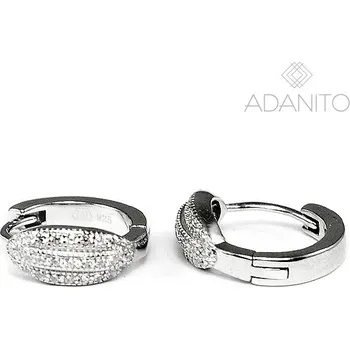 Náušnice Stříbrné náušnice kroužky se zirkony