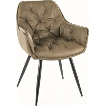 Jídelní židle Signal Jídelní židle CHERRY | olivová / syntetická kůže