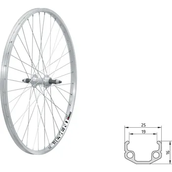 Zapletené kolo Kellys | Zapletené kolo zadní KLS EVENT V-brake R, 26", silver