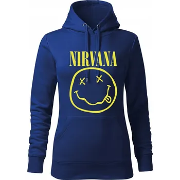 Dámská mikina Mikina s kapucí dámská D484 NIRVANA NIRWANA modrá vel XL