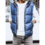 pánská prošívaná silná vesta s kapucí TX4141 Barva: Nebeská, Velikost: L