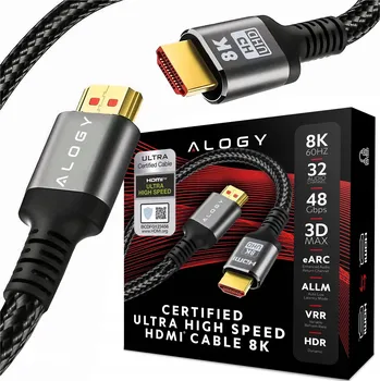 Video kabel CERTIFIKOVANÝ HDMI kabel Alogy 8K HDMI - HDMI 2 m