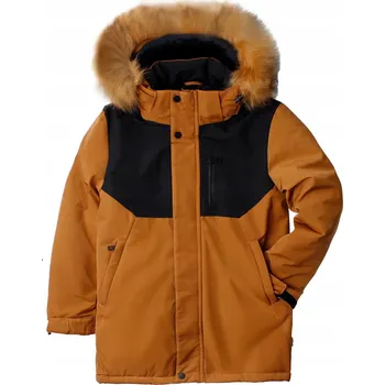 Zimní bunda velbloudí černá péřová teplá syntetické peří 12 140