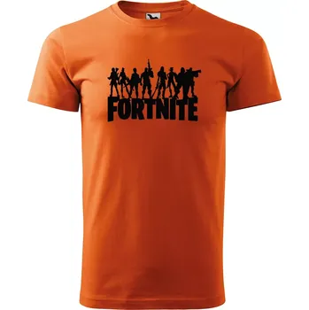 Pánské tričko Sablio Tričko s potiskem Fortnite Team 2 - oranžové S