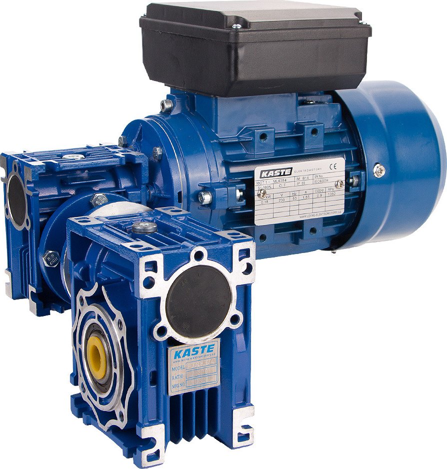 Elektromotor KASTE se šnekovou převodovkou 120W, 2,5 ot., 230V