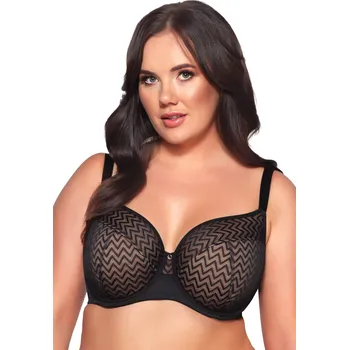 Podprsenka Ava polovyztužená podprsenka černá, velikost 65J