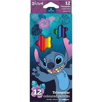 Výtvárné potřeby Colorino Trojhranné pastelky Stitch 12 ks