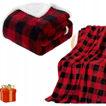 Dětská deka TEPLÁ DEKA PŘEHOZ NA POHOVKU POSTEL MĚKKÁ SILNÁ DEKA 150x130cm ČERVENÁ