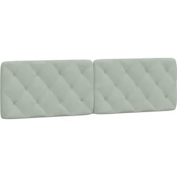 Světle šedý čelo Polštář na čelo postele 142x6x48 cm