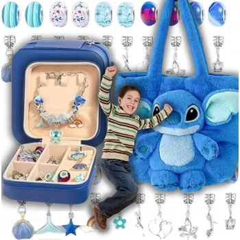 kreativní sada Kabelka + Sada na výrobu náramků a bižuterie STICH STITCH DÁREK