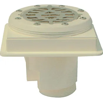 Podlahová výpusť ABS - Nerez kryt čtvercový