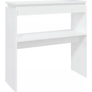 Konferenční stolek Konzolový stolek do předsíně, bílý, 80x30x80 cm, dřevotříska