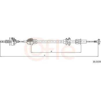Spojkové lanko Tažné lanko, ovládání spojky COFLE 92.10.3155