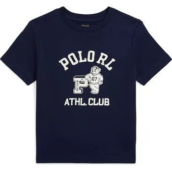 Chlapecké tričko Dětské bavlněné tričko Polo Ralph Lauren tmavomodrá barva, s potiskem, 322981269001 59X, vel. 94-100