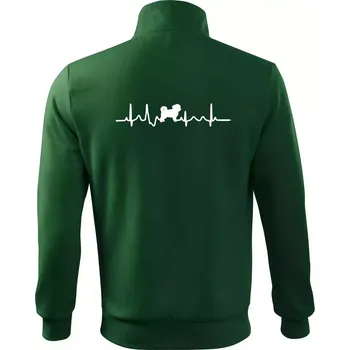 Pánská mikina Havanský psík ekg - Mikina bez kapuce Adventure - S ( Lahvově zelená )