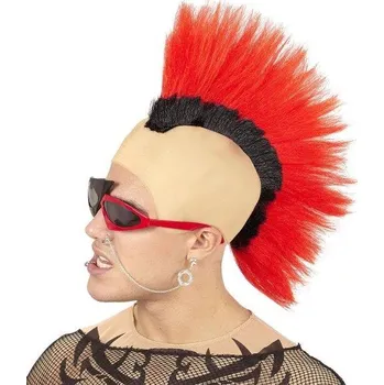 Widmann Paruka punk s červeným čírem