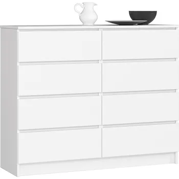 Dětská skříň KOMODA K120 8SZ PK BÍLÁ