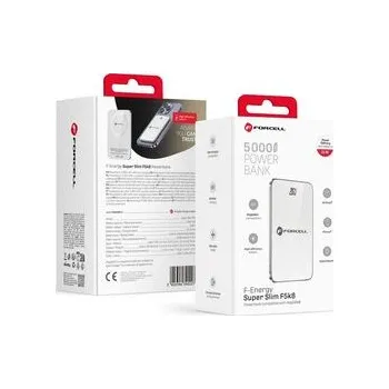Pouzdro na mobilní telefon Powerbanka kompatibilní s MagSafe Forcell F‑Energy SuperSlim F5K8 QC4.0 PD3.0 15 W 5000 mAh bílá - Forcell + zdarma možnost vyzkoušet a vrátit zboží do 30 dní