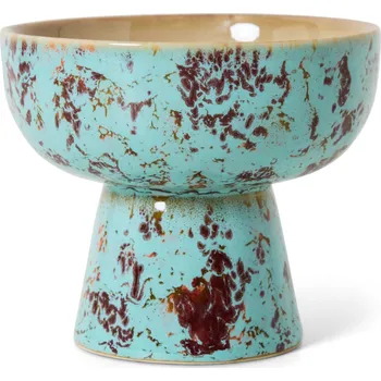 HK living Kameninová miska na podstavci 70's Patina