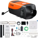 VEVOR Dieselový ohřívač vzduchu, 12 a 24 V 2 kW dieselový ohřívač s dálkovým ovládáním a LCD displejem, 10l palivová nádrž, naftový nezávislý ohřívač, rychlé vytápění pro obytný přívěs, obytný vůz, loď