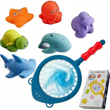 Hračka pro nejmenší HRAČKY DO VANY VODY HRAČKA DO KOUPELE PRO DĚTI 7ks Žraloků